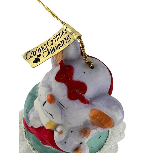 Jasco Caring Critters Chimer Bells Christmas Ornaments Set Of 6 Hand Painted - Picture 11 of 15